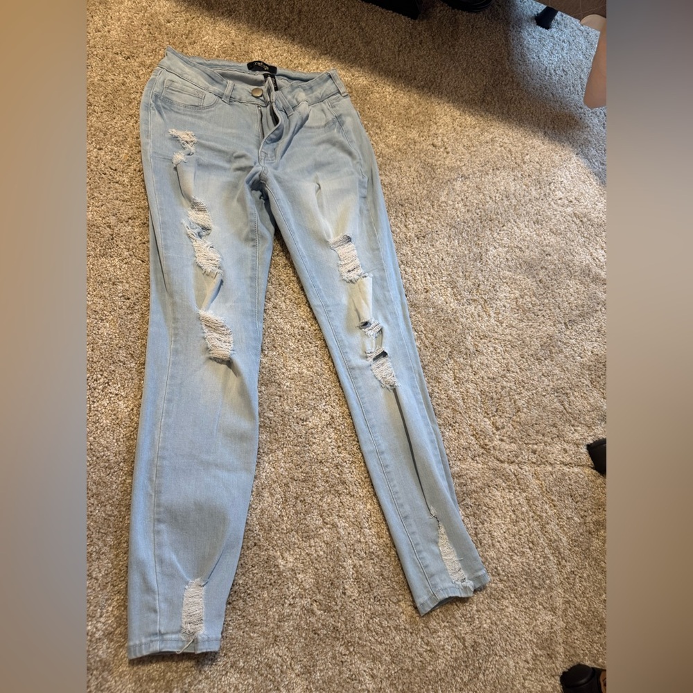 Refuge Sky Blue Denim Pants